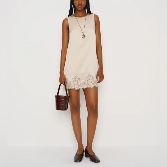 Reformation Dresses & Skirts - Reformation Jessalyn Silk Dress In Almond, NWOT, NEVER WORN, NO FLAWS.